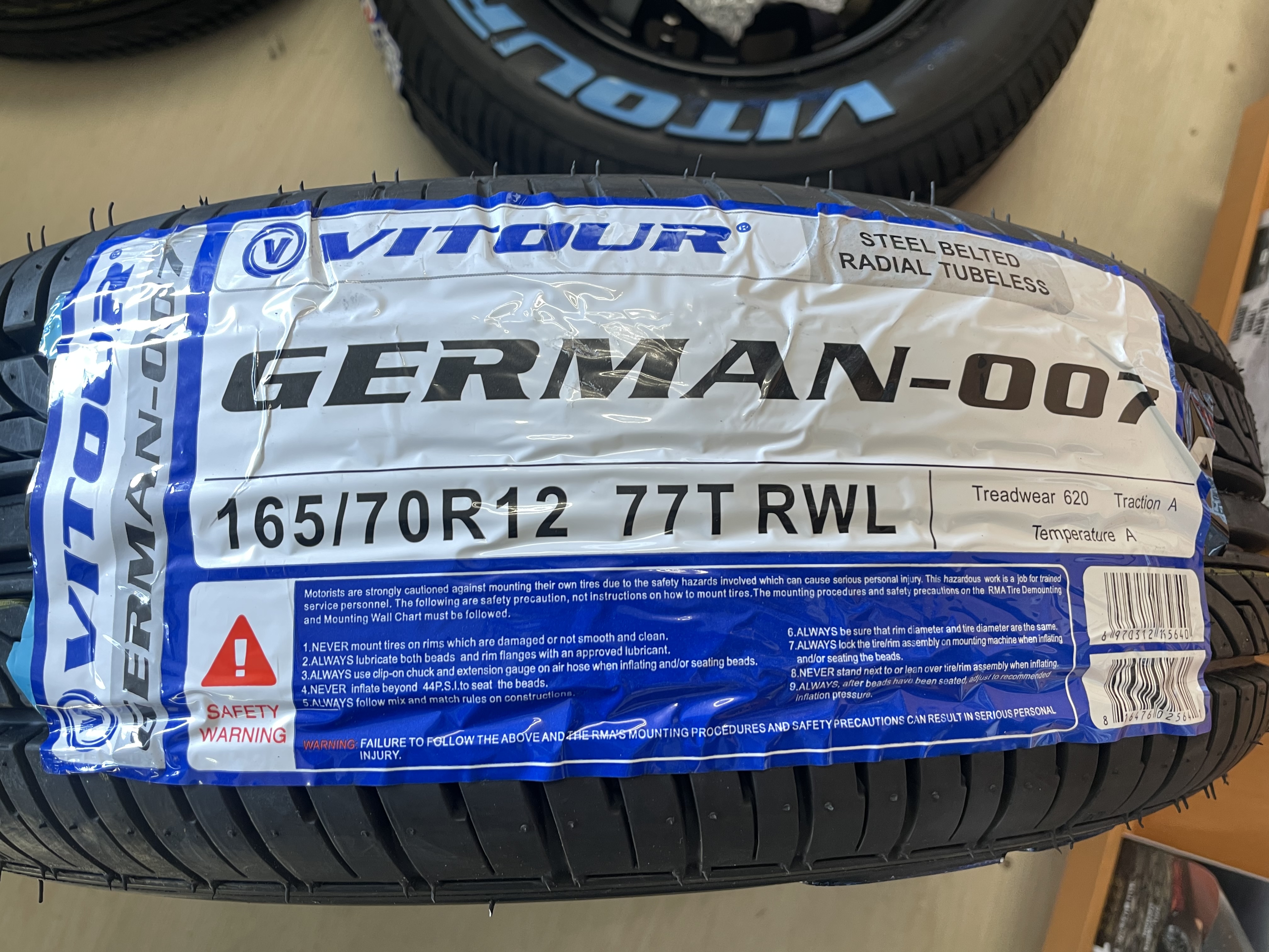 送料込み☆新品ホワイトレタータイヤ☆165/70R12セット☆ミラ・アルト