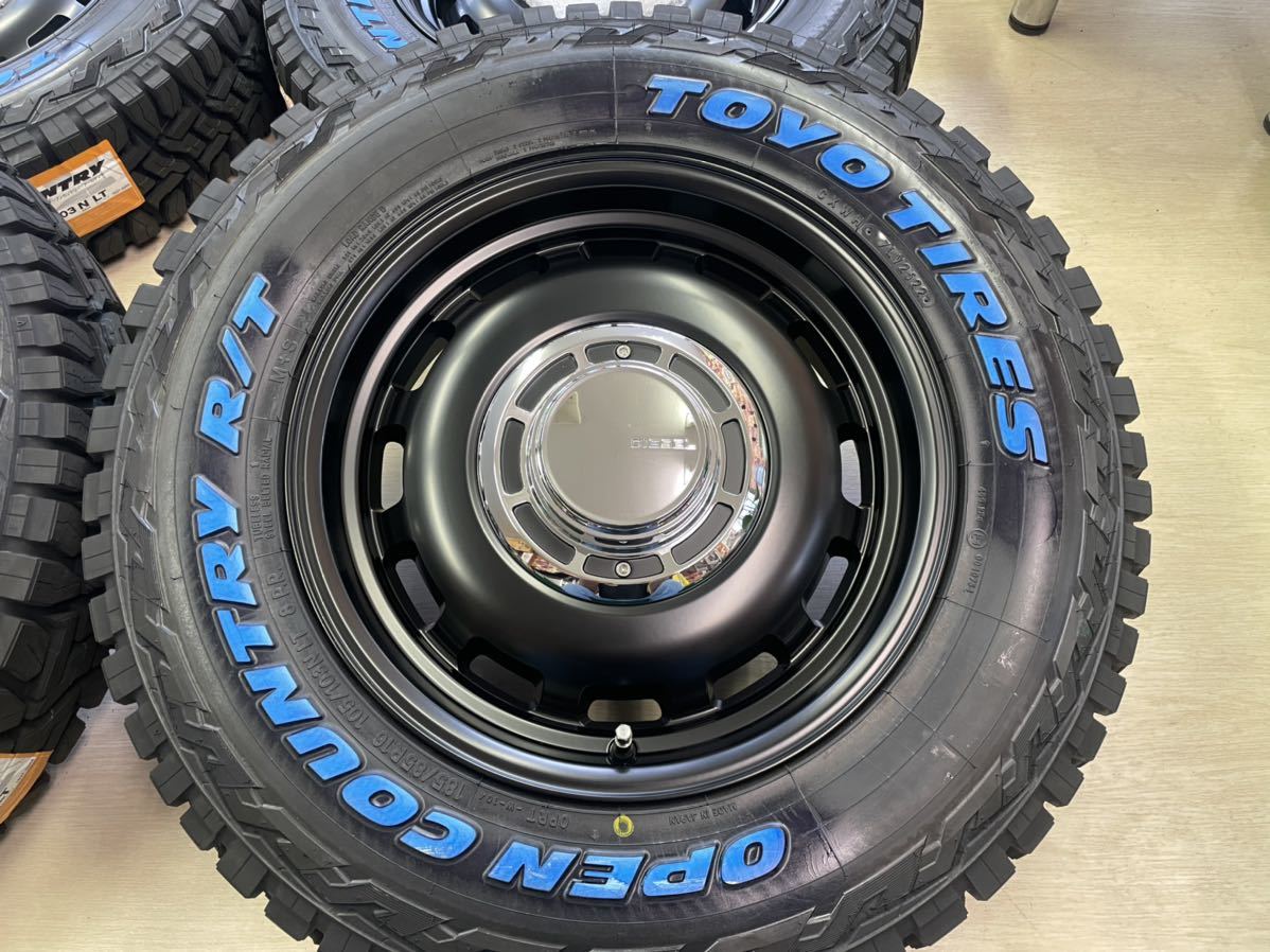 X-BLOODディーゼル16インチ5.5Jインセット20  PCD139.7-5H☆TOYOオープンカントリーR/T185/85R16付き☆JB64などジムニー全般に！