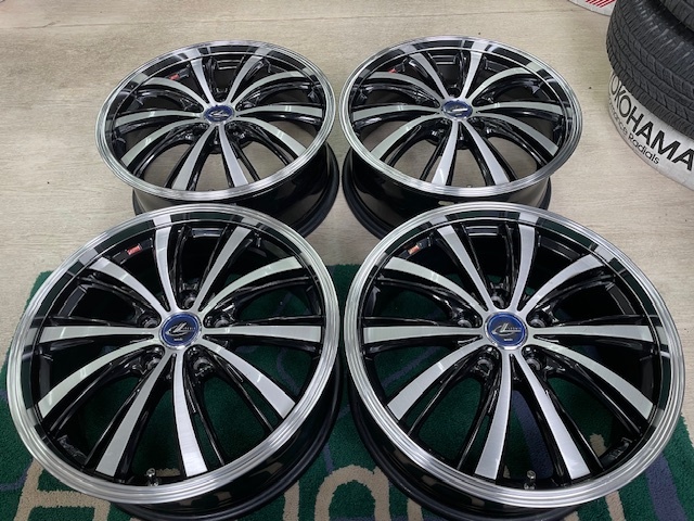 Weds レオニス EX 17インチ 7J +53 PCD114.3-5H 中古ホイール4本セット！ヴェゼル、オデッセイ、ノア、ヴォクシー、ビアンテ、アクセラなど