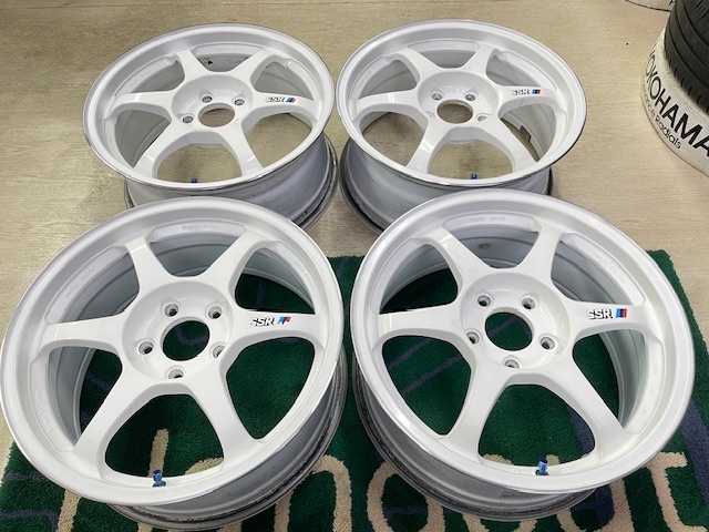 希少！当時物！軽量ホイール！SSR タイプC 17インチ 7.5J オフセット+40 PCD114.3-5H ホワイト スイフトスポーツ NCロードスター RX-8