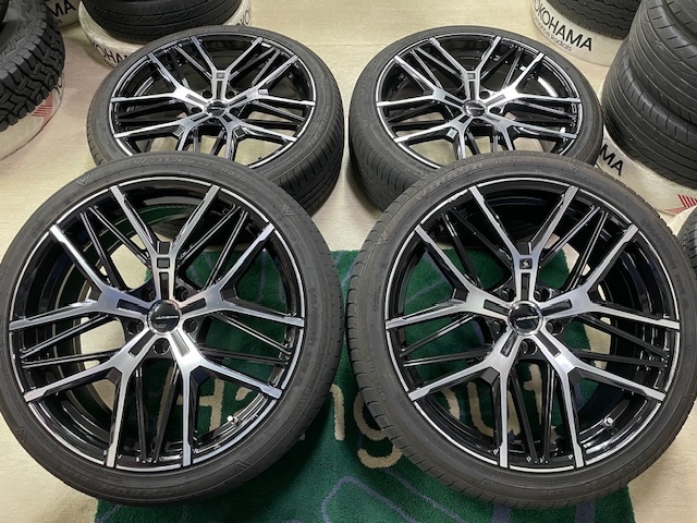 大口径ホイール！30アルファードやハリアーなどに！シルクブレイズ ア・ヴェル 21インチ 8.5J +35 PCD114.3-5H 245/40R21付き！RAV4にも！