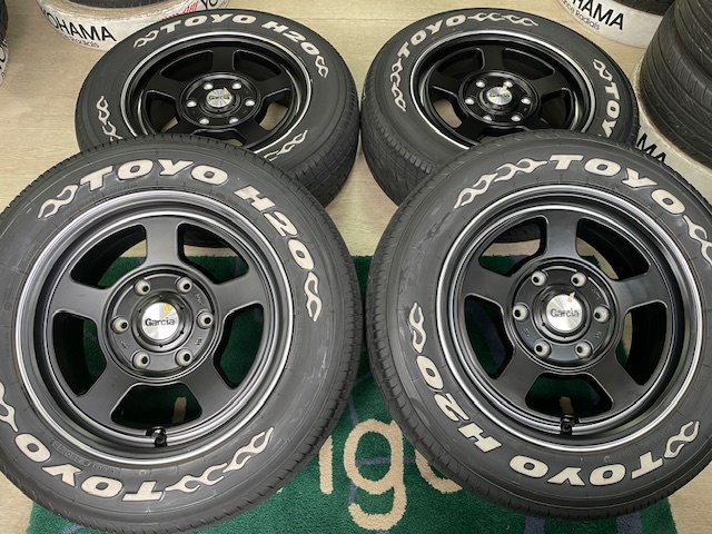 新品ホイール！MID ガルシア シカゴ5×中古タイヤ TOYO H20 215/65R16 ホワイトレタータイヤSET！200系ハイエース