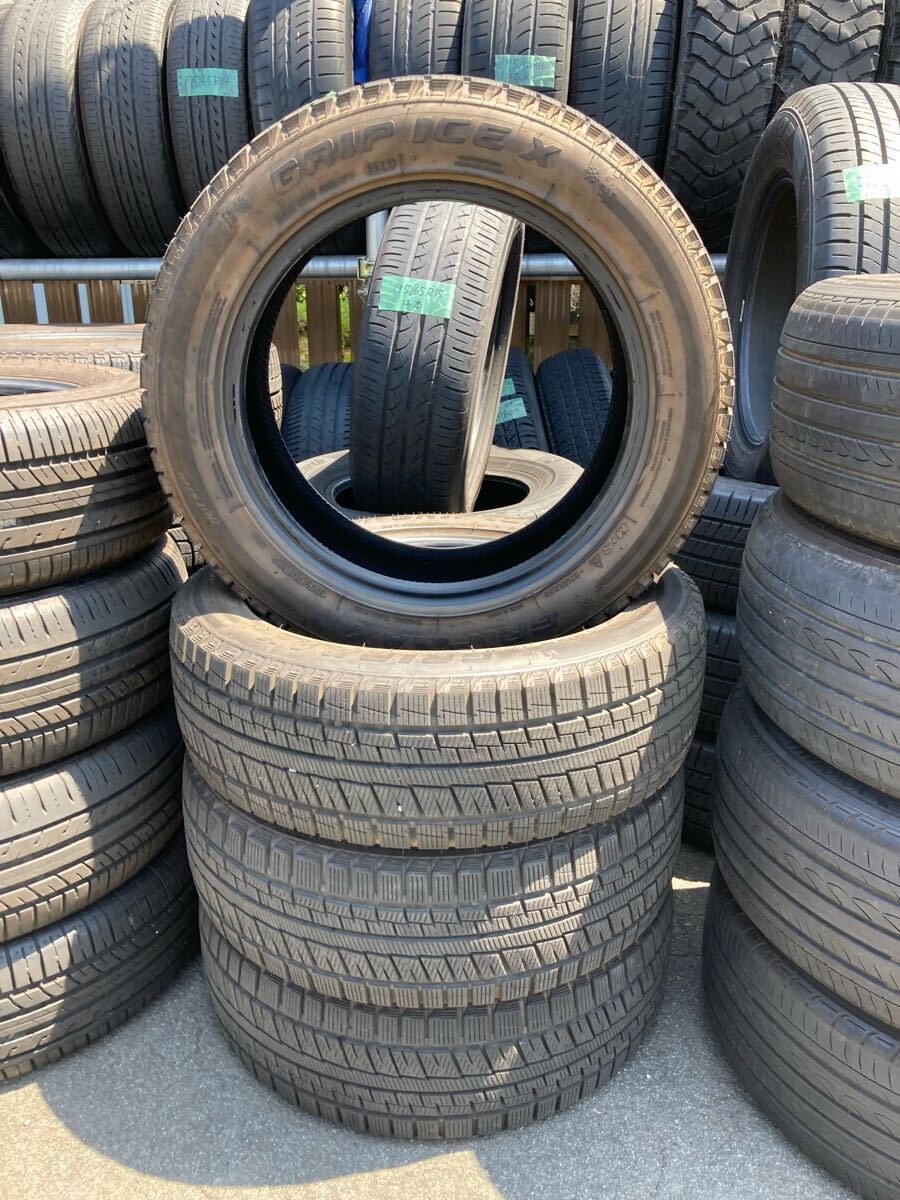 T12◆185/60R16 グリップマックス スタッドレス中古タイヤ4本セット!!意外と出にくいサイズ!!フィット ノート マツダ２ デミオ トレジア