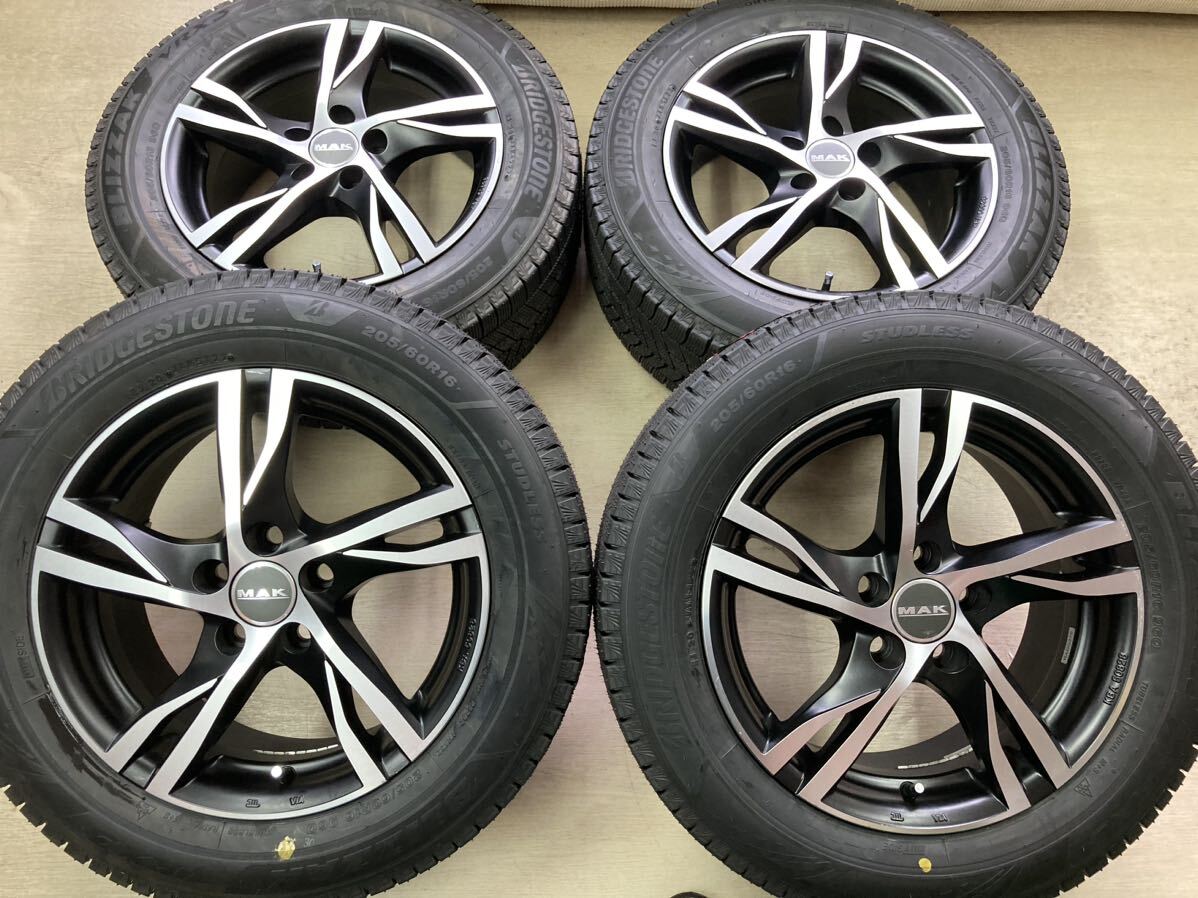 スタッドレス早期割!!MAK 16in 7J +50 PCD108-5H◆BS ブリザック VRX3 205/60R16◆ボルボ V70 S60 V60 V40 などに